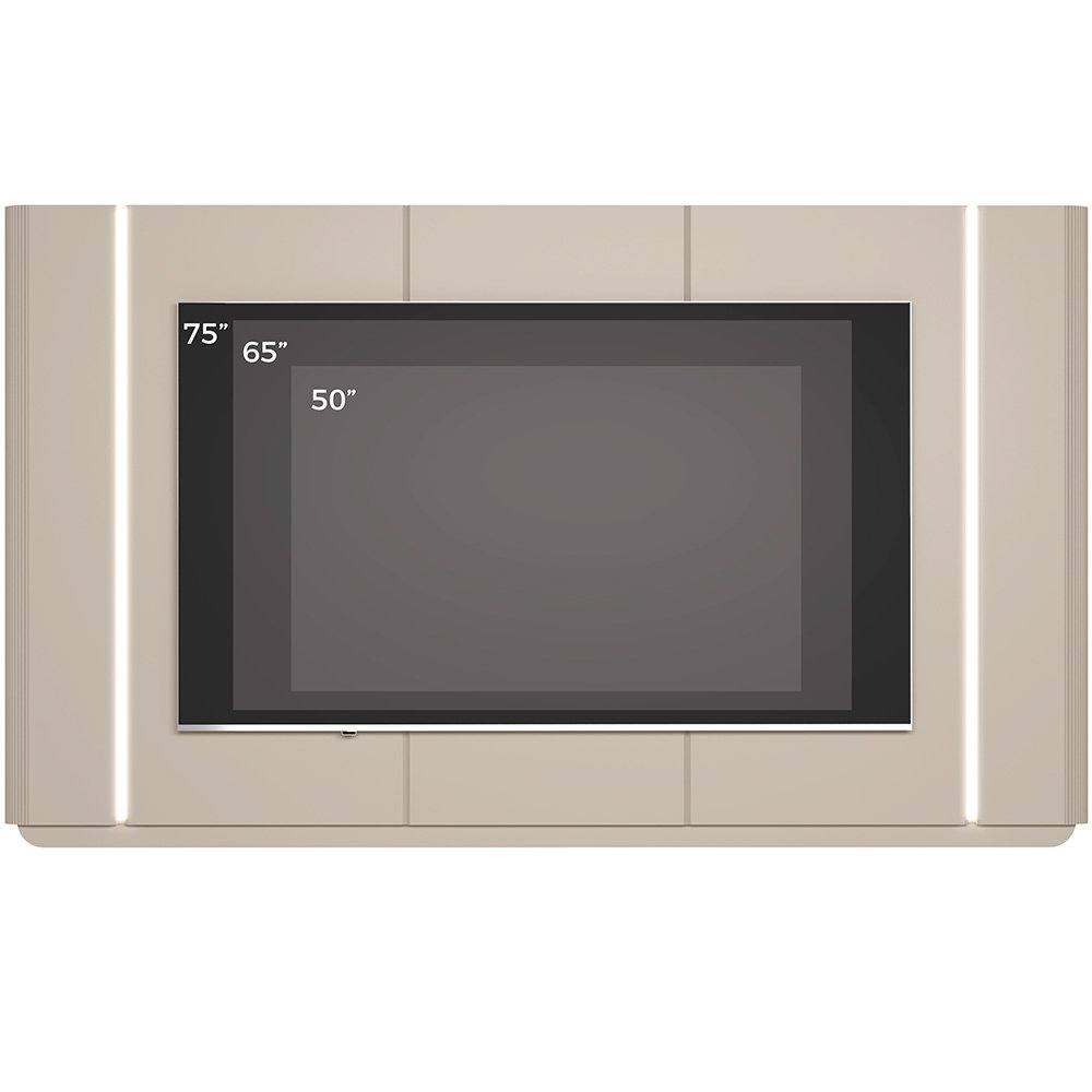 Painel até 75" Santorini Off White/Tauari Fosco - LINEA BRASIL - Imagem 8