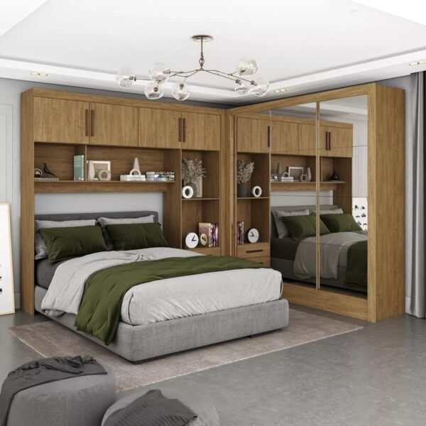 Modulado 4 Portas + Guarda-Roupa 3 Portas Dubai/Santiago Premium Cinamono – CARIOCA MÓVEIS