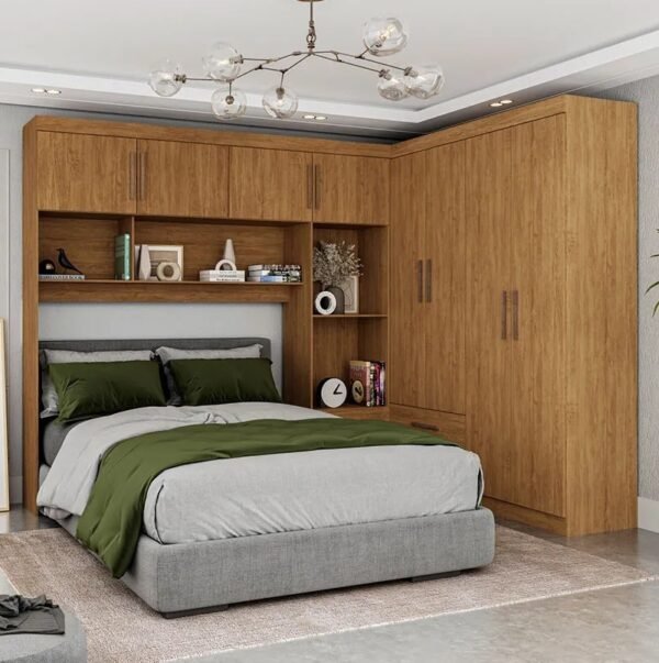 Modulado 4 Portas + Guarda-Roupa 4 Portas Hércules(Sem Espelho)Cinamono – CARIOCA MÓVEIS