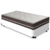 Colchão Solteiro Classic Superlastic D26 + Base Box Simples Corino Branco – ANJOS + ALTO NÍVEL CAMAS E COLCHÕES