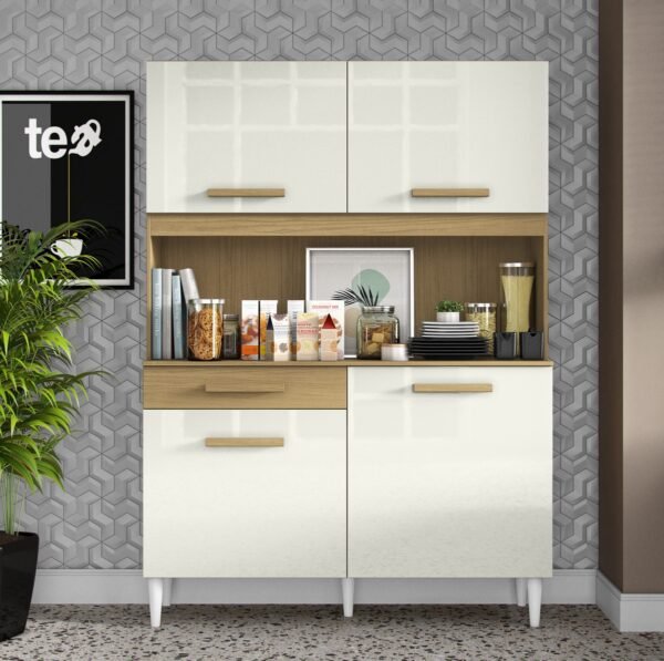 Kit Cozinha 4P1G 1,21 m Atacama/Off White - ARAMÓVEIS