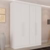 Guarda-Roupa 4 Portas Recife 1,21 m Branco - SALLÊTO