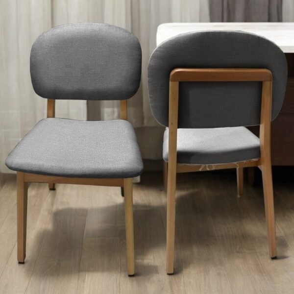 Kit 2 Cadeiras Gaya Mel/Linho Cinza 03 – J SILVA MÓVEIS