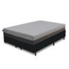 Colchão Queen D28/D40 Fit Visco + Base Box Simples Corino Preto – UMAFLEX + BIOSTAR