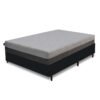 Colchão Casal D28/D40 Fit Visco + Base Box Simples Corino Preto – UMAFLEX + BIOSTAR