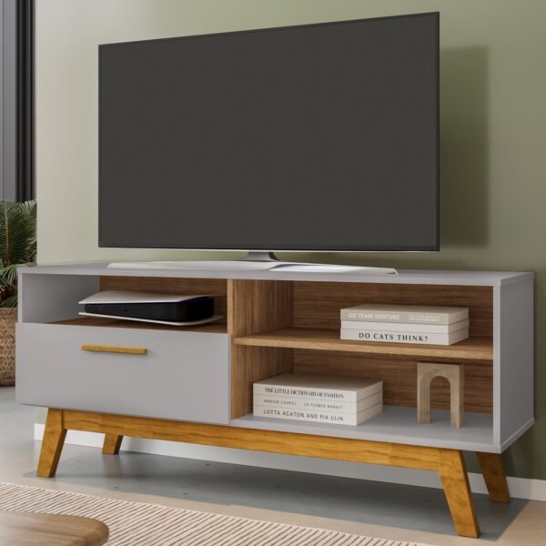 Rack até 55" Paládio Off White/Cinamomo – BECHARA