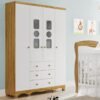 Guarda-Roupa 4 Portas Tedy Branco Brilho/Amêndoa - PEROBA MÓVEIS