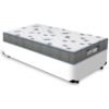 Colchão Solteiro Light D33 + Base Box Simples Corino Branco – ORTOBOM + BIOSTAR