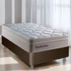 Colchão Solteiro Tiradentes D28 + Base Box Simples Corino Marrom – COLCHOMINAS + ALTO NÍVEL CAMAS E COLCHÕES