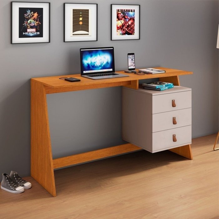 Escrivaninha Gaby Cinamono/Off White - JCM MOVELARIA