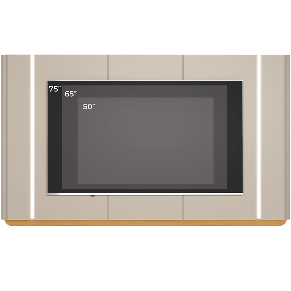 Painel até 75" Santorini Off White/Tauari Fosco - LINEA BRASIL - Imagem 7