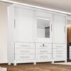 Guarda-Roupa 3 Portas(Com Pés)Athenas 1,80 m Branco – BIANCHI
