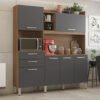 Kit Cozinha Select 1,78 m Amêndola Touch/Grafito – DEMÓBILE