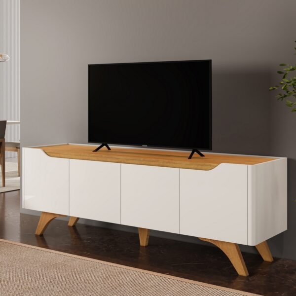 Rack até 75″ Atenas 1.8 Off White/Naturale – MAVAULAR