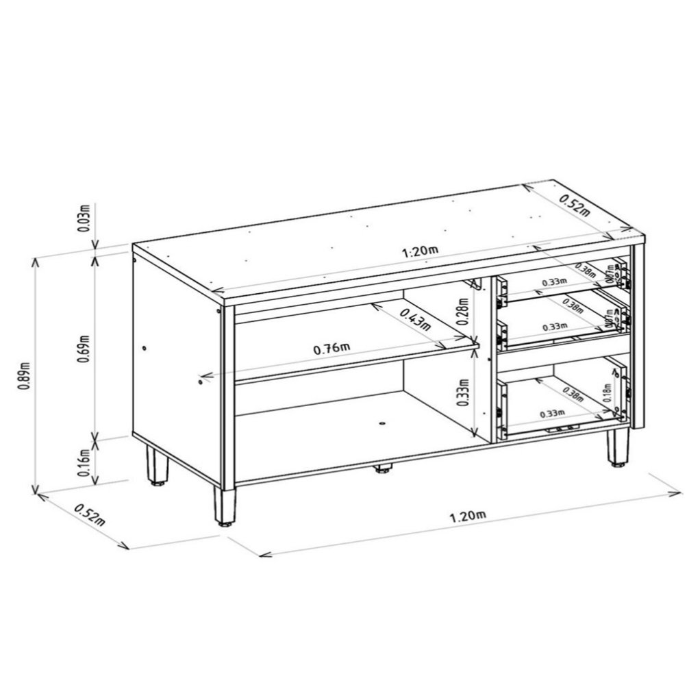 Cozinha 6 Peças Allure Jequitibá/Gris Fosco - LINEA BRASIL - Imagem 8