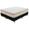 Colchão Queen Bali + Base Box Simples Corino Preto – PRORELAX + BIOSTAR