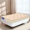 Colchão Solteiro Quality D33 14 cm 0,88 m + Base Box Simples Corino Branco – ORTHOPRIME + ALTO NÍVEL CAMAS E COLCHÕES