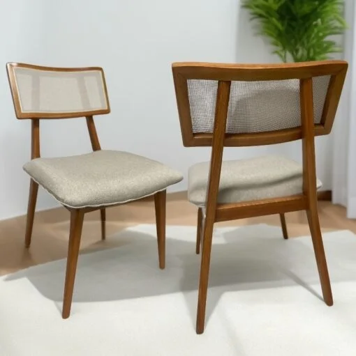 Kit 2 Cadeiras Lara/Bela Champagne/Linho Saturno Bege 01 - AVALON DECOR