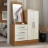 Cômoda 3 Gavetas 2 Portas Dunas 51CO2326 Cinamomo/Off White - RODIAL MÓVEIS
