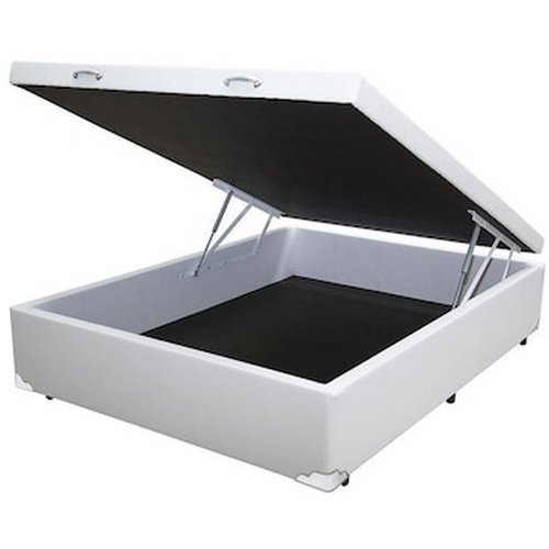 Base Box Casal Baú Corino Branco – BIOSTAR