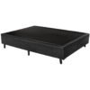 Base Box Casal Simples Corino Preto - BIOSTAR