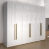 Guarda-Roupa 6 Portas Maldivas 2,00 m Branco - MINASPLAC