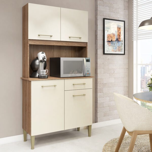 Kit Cozinha Isabela/Ana 0,90 Manchester/Champagne - FELLICCI