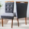 Kit 2 Cadeiras Nicole Mel/Veludo Grafite – OURO DECOR