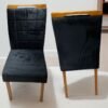 Kit 2 Cadeiras Roma Mel/Veludo Preto – OURO DECOR