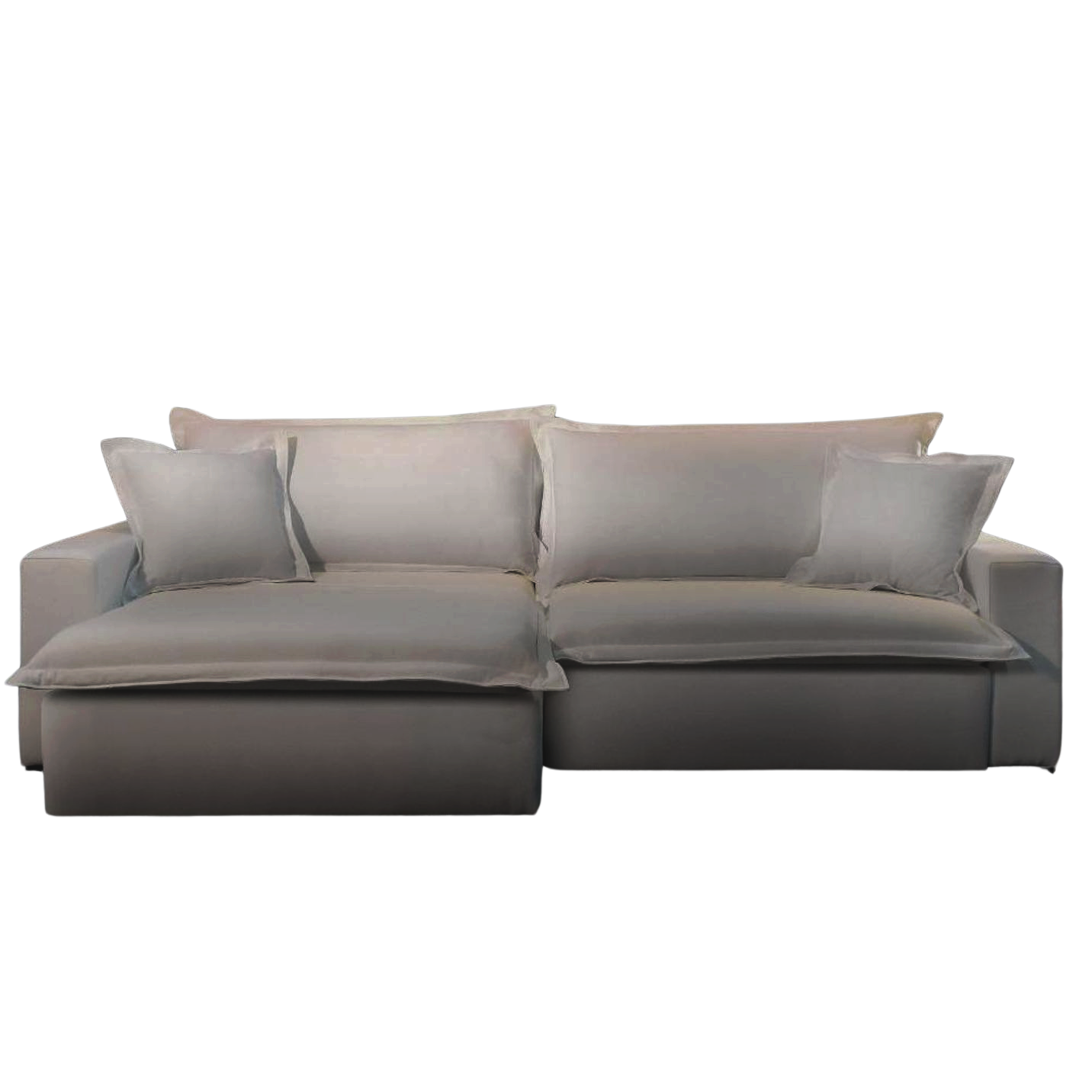 Sofá Retrátil 2,30 m E-80 Veludo Capuccino 1192 - SUPREMA ESTOFADOS - Imagem 2