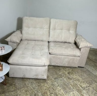 Sofá Retrátil e Reclinável Imperial 2,30 m Bege - IMPÉRIO ESTOFADOS