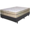 Colchão Casal Toronto + Base Box Simples Preto - ECOTEC + BIOSTAR