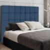 Cabeceira Casal Paris Suede Azul – MC DESIGN