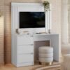 Escrivaninha com Painel Doble Branco Fosco - MÓVEIS ALBATROZ