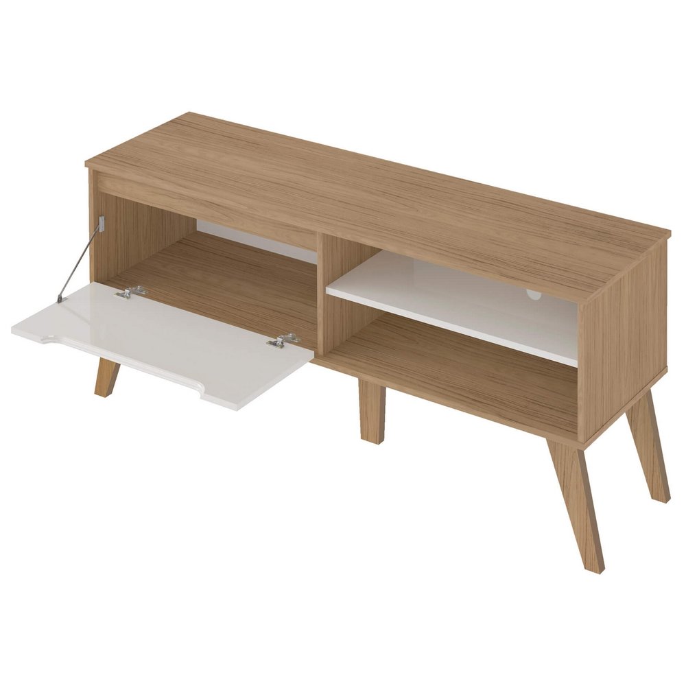 Rack até 60" Lótus Carvalho/Off White - ARTELY - Imagem 3