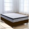 Colchão Casal Qatar D28 + Base Box Simples Corino Marrom – DESIGN COLCHÕES + BIOSTAR