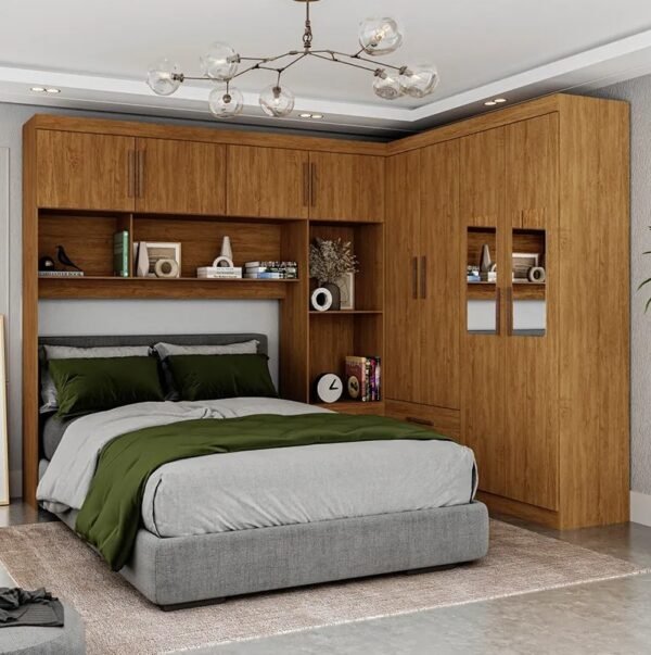 Modulado 4 Portas + Guarda-Roupa 4 Portas Hércules(Com Espelho)Cinamono – CARIOCA MÓVEIS