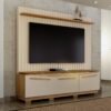 Home Theater até 75" Montreal Off White/Cinamono - VALDEMÓVEIS
