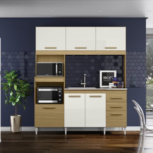 Kit Cozinha para Pia Camila 1,818 m Atacama/Off White - ARAMÓVEIS