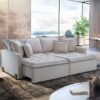 Sofá Cama Retrátil Zoe 2,20 m Linho Cru - INNOVE ESTOFADOS