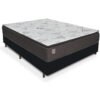 Colchão Casal D26 Ravena + Base Box Simples Corino Preto - UMAFLEX + BIOSTAR