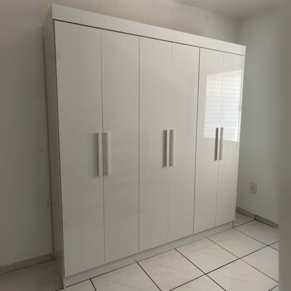 Guarda-Roupa 6 Portas Colibri 2,06 m Branco – D’DORO MÓVEIS