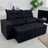 Sofá Retrátil e Reclinável Carol 1,90 Preto – QUINE ESTOFADOS