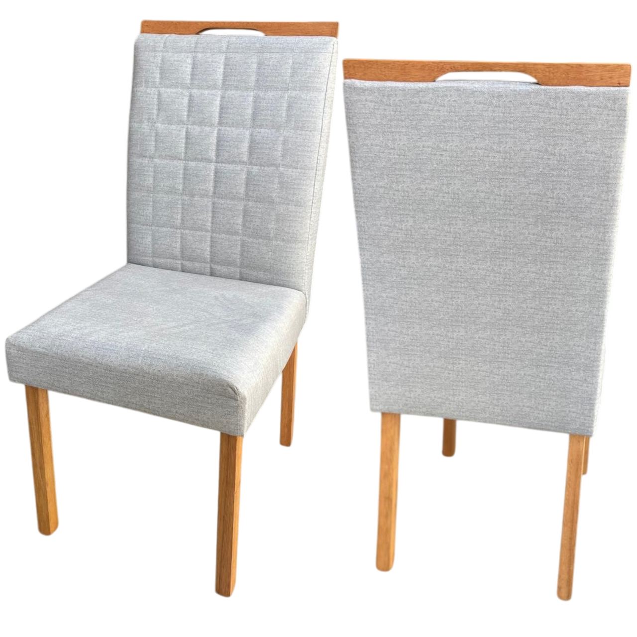 Kit 2 Cadeiras Pandora 01 Imbuia Mel/Veludo Cinza Prata 127 - CARVALHO DECOR - Imagem 5