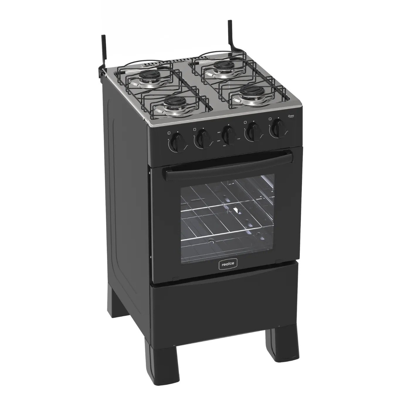 Fogão 4 Queimadores Ares Plus Preto – REALCE ELETRODOMÉSTICOS - Imagem 7