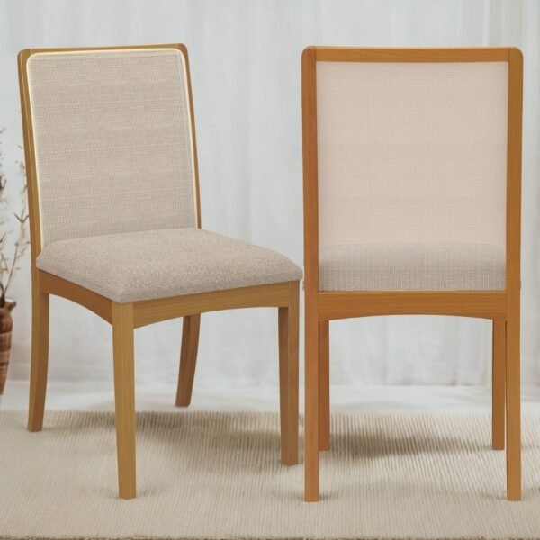 Kit 2 Cadeiras Lara 2CMM007CA Linho Areia - KAPPESBERG