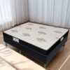 Colchão Casal Light D20 + Base Box Simples Corino Preto – ECOTEC + BIOSTAR