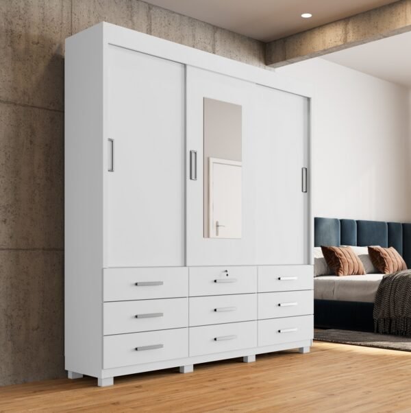 Guarda Roupa Itapema 2,02 m Branco - RUD RACK