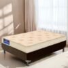 Colchão Solteiro Quality D33 12 cm 0,88 m + Base Box Simples Corino Marrom – ORTHOPRIME + ALTO NÍVEL CAMAS E COLCHÕES
