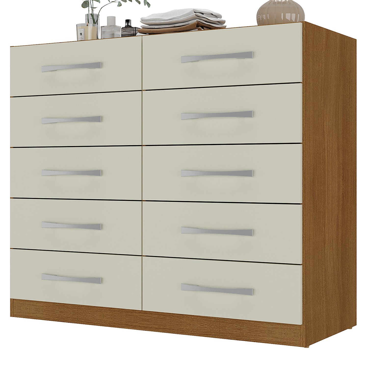 Cômoda 10 Gavetas Torres 51CO1023 Cinamomo/Off White - RODIAL MÓVEIS - Imagem 3